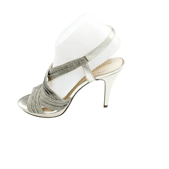 FINAL PRICE -   Maripe Gold and Silver Evening Strappy Heel 8.5 - Picture 3 of 5